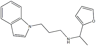 [1-(furan-2-yl)ethyl][3-(1H-indol-1-yl)propyl]amine Structure