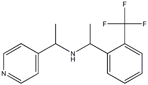 [1-(pyridin-4-yl)ethyl]({1-[2-(trifluoromethyl)phenyl]ethyl})amine|