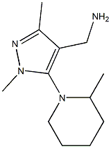 [1,3-dimethyl-5-(2-methylpiperidin-1-yl)-1H-pyrazol-4-yl]methanamine,,结构式