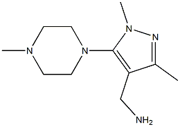 [1,3-dimethyl-5-(4-methylpiperazin-1-yl)-1H-pyrazol-4-yl]methanamine Structure