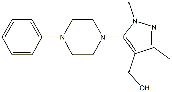 [1,3-dimethyl-5-(4-phenylpiperazin-1-yl)-1H-pyrazol-4-yl]methanol 化学構造式