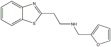 [2-(1,3-benzothiazol-2-yl)ethyl](furan-2-ylmethyl)amine,,结构式
