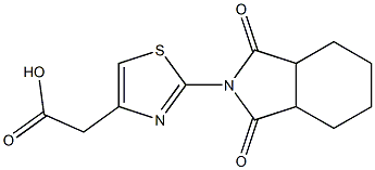 [2-(1,3-dioxooctahydro-2H-isoindol-2-yl)-1,3-thiazol-4-yl]acetic acid,,结构式