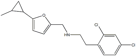 [2-(2,4-dichlorophenyl)ethyl]({[5-(2-methylcyclopropyl)furan-2-yl]methyl})amine