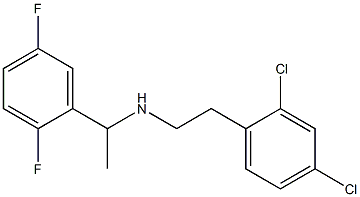 [2-(2,4-dichlorophenyl)ethyl][1-(2,5-difluorophenyl)ethyl]amine Structure