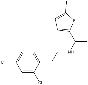 [2-(2,4-dichlorophenyl)ethyl][1-(5-methylthiophen-2-yl)ethyl]amine,,结构式