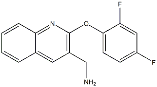 [2-(2,4-difluorophenoxy)quinolin-3-yl]methanamine Struktur