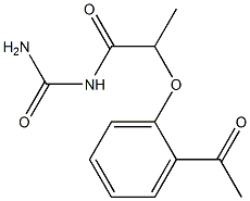 [2-(2-acetylphenoxy)propanoyl]urea 化学構造式