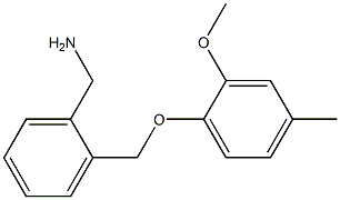 [2-(2-methoxy-4-methylphenoxymethyl)phenyl]methanamine Structure