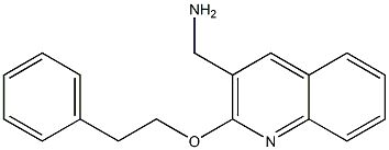 [2-(2-phenylethoxy)quinolin-3-yl]methanamine,,结构式
