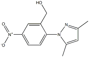 [2-(3,5-dimethyl-1H-pyrazol-1-yl)-5-nitrophenyl]methanol,,结构式