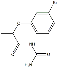 [2-(3-bromophenoxy)propanoyl]urea,,结构式