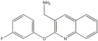 [2-(3-fluorophenoxy)quinolin-3-yl]methanamine 化学構造式