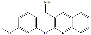 [2-(3-methoxyphenoxy)quinolin-3-yl]methanamine 化学構造式