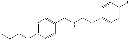 [2-(4-fluorophenyl)ethyl][(4-propoxyphenyl)methyl]amine,,结构式