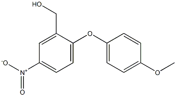 [2-(4-methoxyphenoxy)-5-nitrophenyl]methanol,,结构式