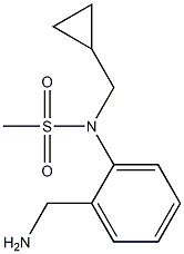 [2-(aminomethyl)phenyl]-N-(cyclopropylmethyl)methanesulfonamide,,结构式