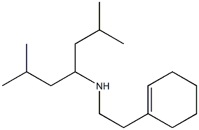 [2-(cyclohex-1-en-1-yl)ethyl](2,6-dimethylheptan-4-yl)amine Struktur