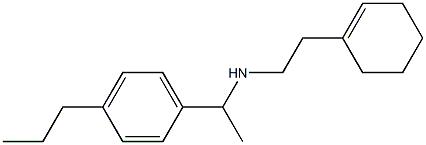 [2-(cyclohex-1-en-1-yl)ethyl][1-(4-propylphenyl)ethyl]amine Struktur