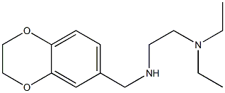 [2-(diethylamino)ethyl](2,3-dihydro-1,4-benzodioxin-6-ylmethyl)amine,,结构式