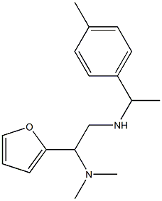 [2-(dimethylamino)-2-(furan-2-yl)ethyl][1-(4-methylphenyl)ethyl]amine 结构式
