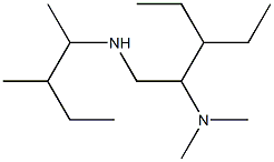 [2-(dimethylamino)-3-ethylpentyl](3-methylpentan-2-yl)amine 结构式