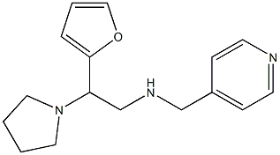 [2-(furan-2-yl)-2-(pyrrolidin-1-yl)ethyl](pyridin-4-ylmethyl)amine,,结构式
