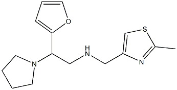 [2-(furan-2-yl)-2-(pyrrolidin-1-yl)ethyl][(2-methyl-1,3-thiazol-4-yl)methyl]amine 化学構造式