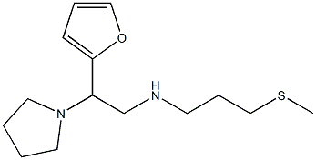 [2-(furan-2-yl)-2-(pyrrolidin-1-yl)ethyl][3-(methylsulfanyl)propyl]amine 化学構造式