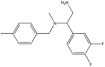 [2-amino-1-(3,4-difluorophenyl)ethyl](methyl)[(4-methylphenyl)methyl]amine Structure