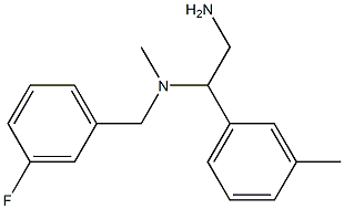 [2-amino-1-(3-methylphenyl)ethyl][(3-fluorophenyl)methyl]methylamine Structure