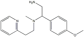 [2-amino-1-(4-methoxyphenyl)ethyl](methyl)[2-(pyridin-2-yl)ethyl]amine,,结构式