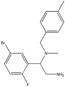 [2-amino-1-(5-bromo-2-fluorophenyl)ethyl](methyl)[(4-methylphenyl)methyl]amine 结构式