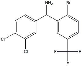 [2-bromo-5-(trifluoromethyl)phenyl](3,4-dichlorophenyl)methanamine Struktur
