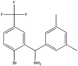 [2-bromo-5-(trifluoromethyl)phenyl](3,5-dimethylphenyl)methanamine 化学構造式