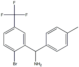[2-bromo-5-(trifluoromethyl)phenyl](4-methylphenyl)methanamine 化学構造式