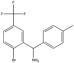 [2-bromo-5-(trifluoromethyl)phenyl](4-methylphenyl)methanamine Structure