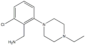 [2-chloro-6-(4-ethylpiperazin-1-yl)phenyl]methanamine,,结构式