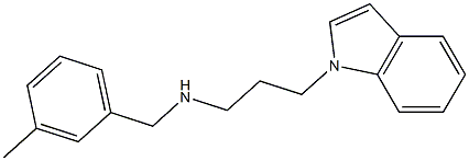 [3-(1H-indol-1-yl)propyl][(3-methylphenyl)methyl]amine 结构式