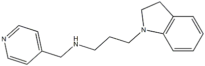 [3-(2,3-dihydro-1H-indol-1-yl)propyl](pyridin-4-ylmethyl)amine,,结构式