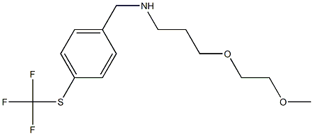 [3-(2-methoxyethoxy)propyl]({4-[(trifluoromethyl)sulfanyl]phenyl}methyl)amine 化学構造式