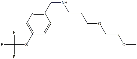 [3-(2-methoxyethoxy)propyl]({4-[(trifluoromethyl)sulfanyl]phenyl}methyl)amine Struktur