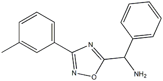 [3-(3-methylphenyl)-1,2,4-oxadiazol-5-yl](phenyl)methanamine,,结构式