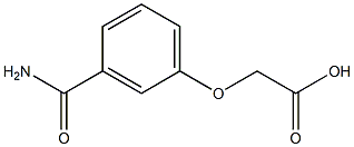 [3-(aminocarbonyl)phenoxy]acetic acid 化学構造式