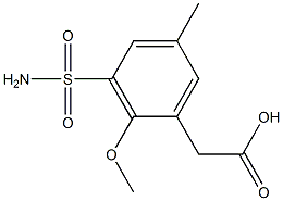 [3-(aminosulfonyl)-2-methoxy-5-methylphenyl]acetic acid Structure