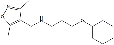 [3-(cyclohexyloxy)propyl][(3,5-dimethyl-1,2-oxazol-4-yl)methyl]amine 结构式