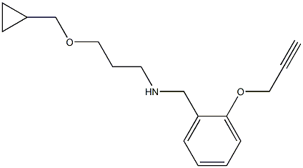 [3-(cyclopropylmethoxy)propyl]({[2-(prop-2-yn-1-yloxy)phenyl]methyl})amine,,结构式