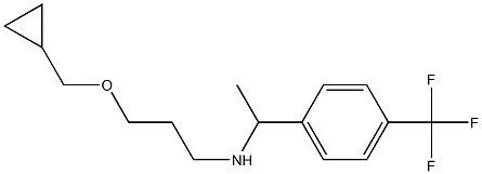 [3-(cyclopropylmethoxy)propyl]({1-[4-(trifluoromethyl)phenyl]ethyl})amine,,结构式