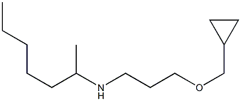 [3-(cyclopropylmethoxy)propyl](heptan-2-yl)amine 化学構造式