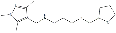 [3-(oxolan-2-ylmethoxy)propyl][(1,3,5-trimethyl-1H-pyrazol-4-yl)methyl]amine Struktur